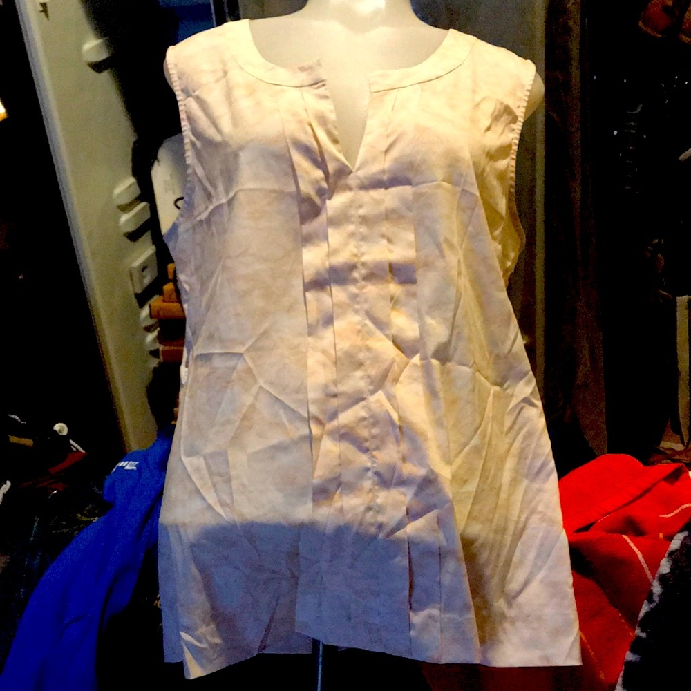 Calvin Klein v neck pleated tank top all in one